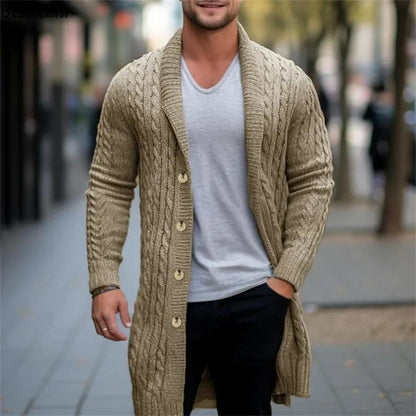 Men's cardigan with open design and button details Skorter