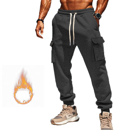 Men's cargo joggers with practical side pockets and elastic waistband Skorter