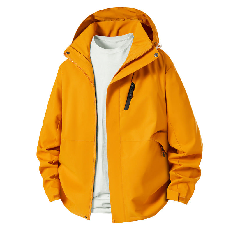 Men's technical transition jacket with adjustable hood rim Skorter