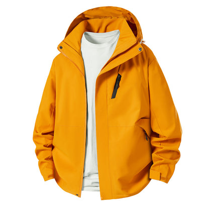 Men's technical transition jacket with adjustable hood rim Skorter