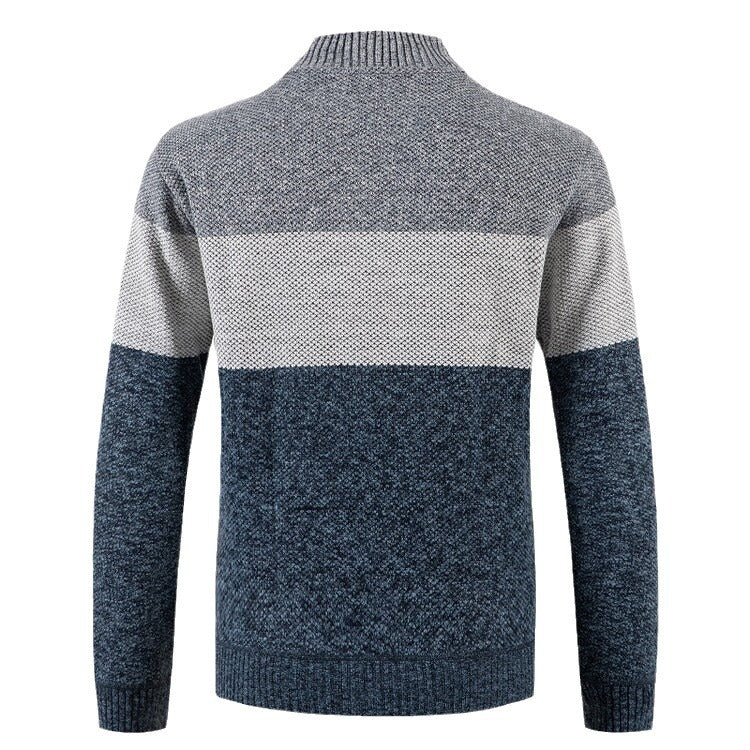 Men's cardigan with textured design and modern collar Skorter