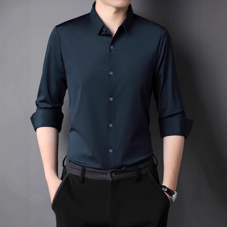 Men's elegant short sleeve shirt with fine shine Skorter