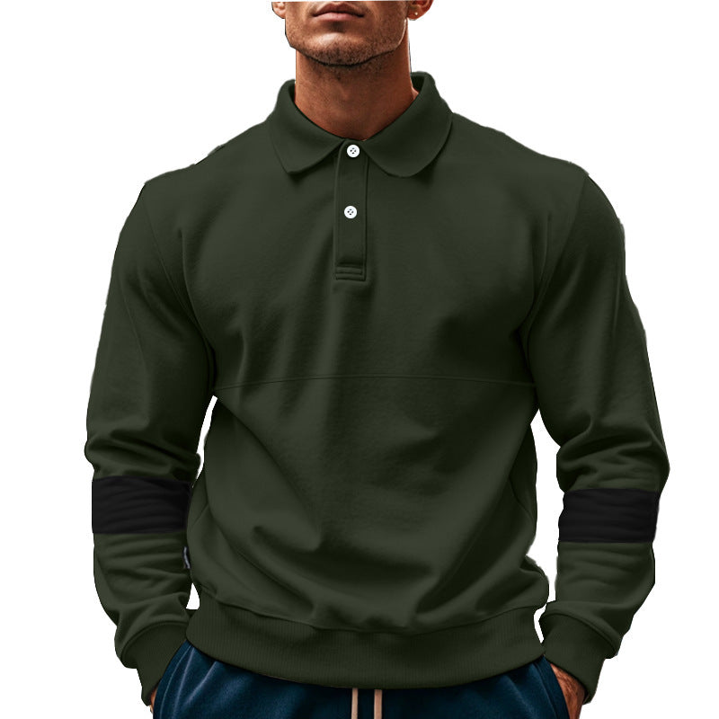 Men's Polo Sweatshirt with modern design and contrasting sleeve accents Skorter