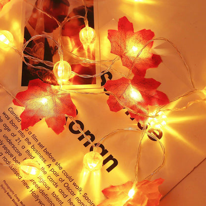 Skorter | Maple Leaf Pumpkin LED Lights Festival Party Decoration Battery String Lights