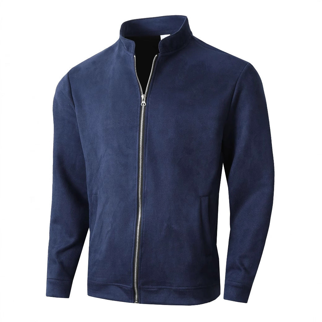 Men's elegant and comfortable softshell jacket with a high collar and full-length zipper Skorter