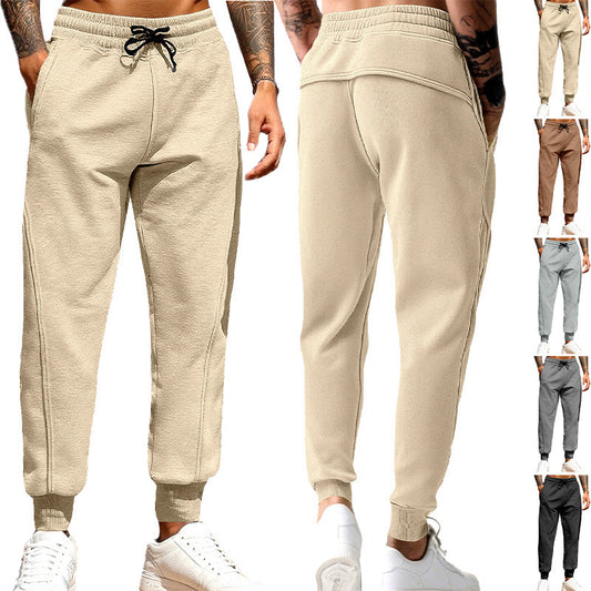 Men's sporty leisure trousers with elastic waistband and practical side pockets Skorter