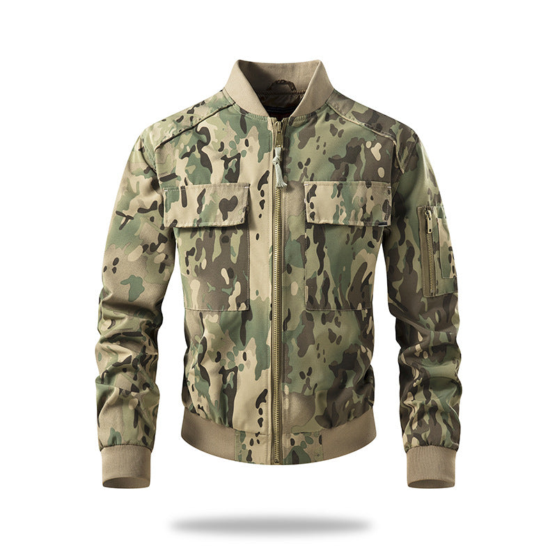 Men's Bomber Jacket with Practical Pockets and Breathable Material Skorter