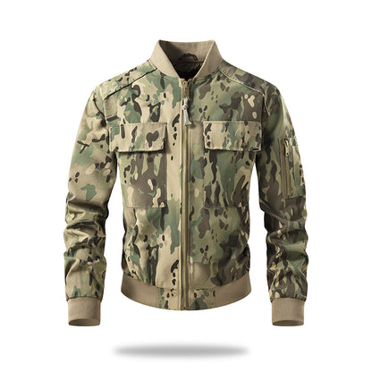 Men's Bomber Jacket with Practical Pockets and Breathable Material Skorter