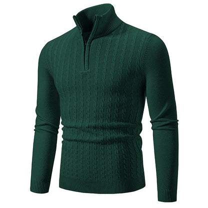 Men's stylish turtleneck sweater with zipper Skorter