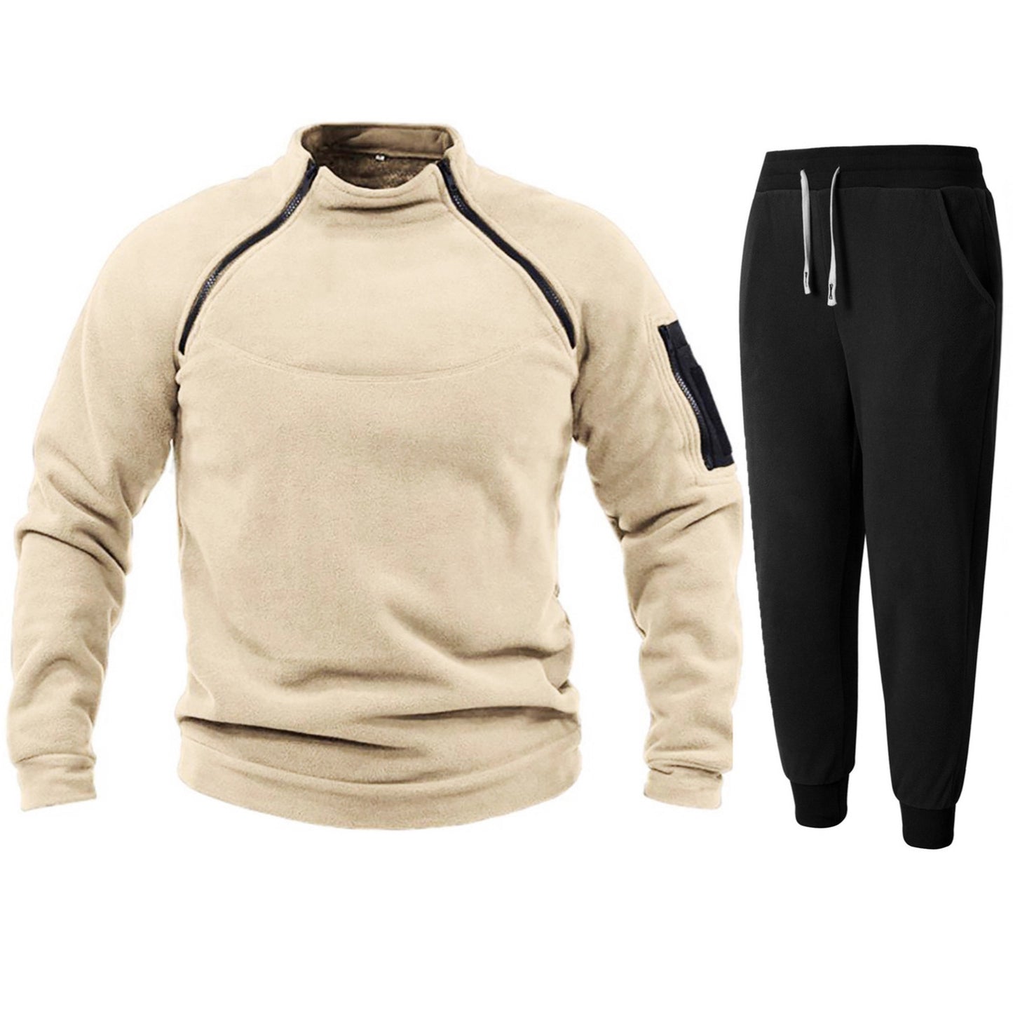 Men's functional fleece jacket with elastic sports pants Skorter