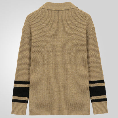 Men's cardigan with modern waffle pattern and practical pockets Skorter