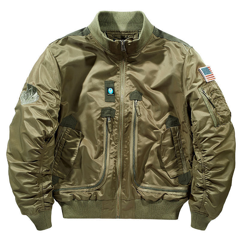 Men's Bomber Jacket with Functional Pockets and Durable Material Skorter
