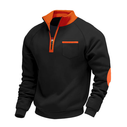Men's sweatshirt with stand-up collar and practical pockets Skorter