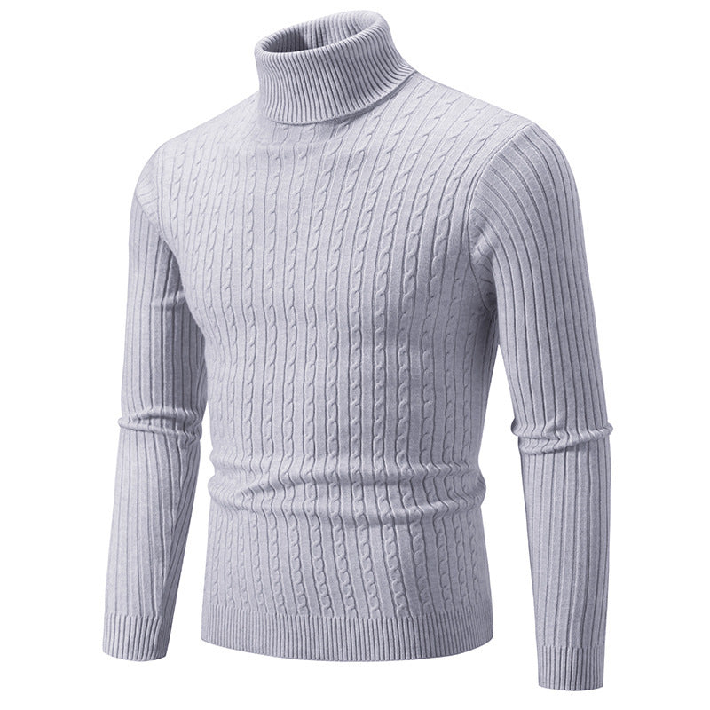 Men's turtleneck sweater with textured knit pattern Skorter