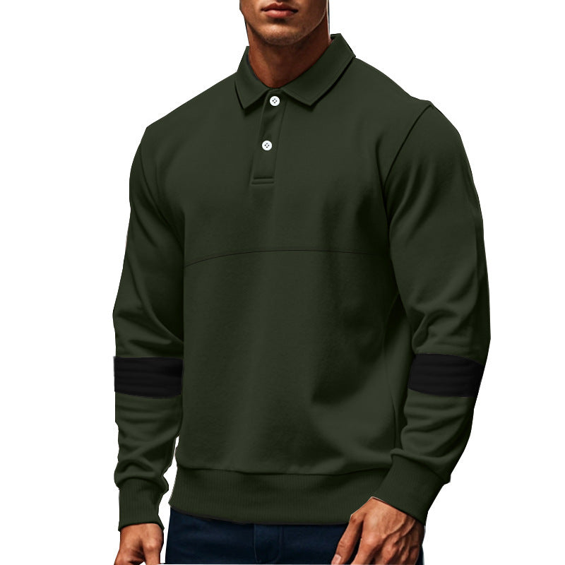 Men's Polo Sweatshirt with modern design and contrasting sleeve accents Skorter