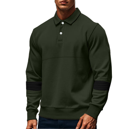 Men's Polo Sweatshirt with modern design and contrasting sleeve accents Skorter