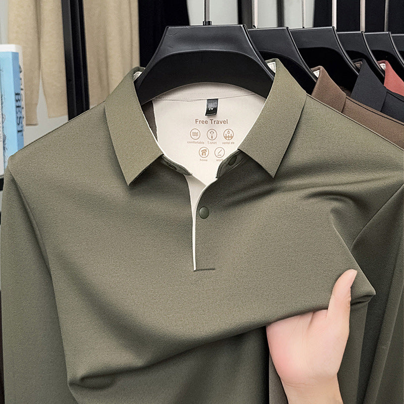 Andningsbar sportpolo för män med innovativ lättskött skorter