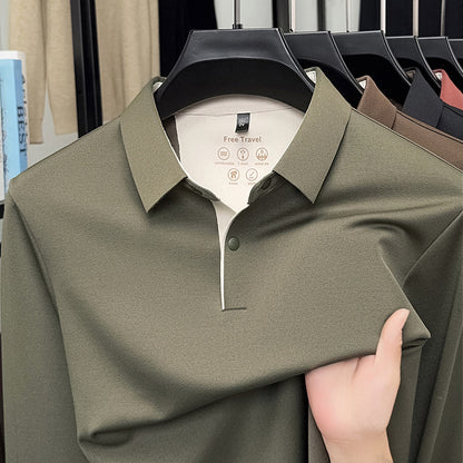 Andningsbar sportpolo för män med innovativ lättskött skorter