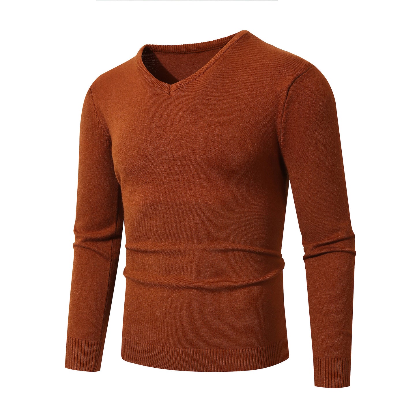 Men's V-Neck Fine Knit Sweater Skorter