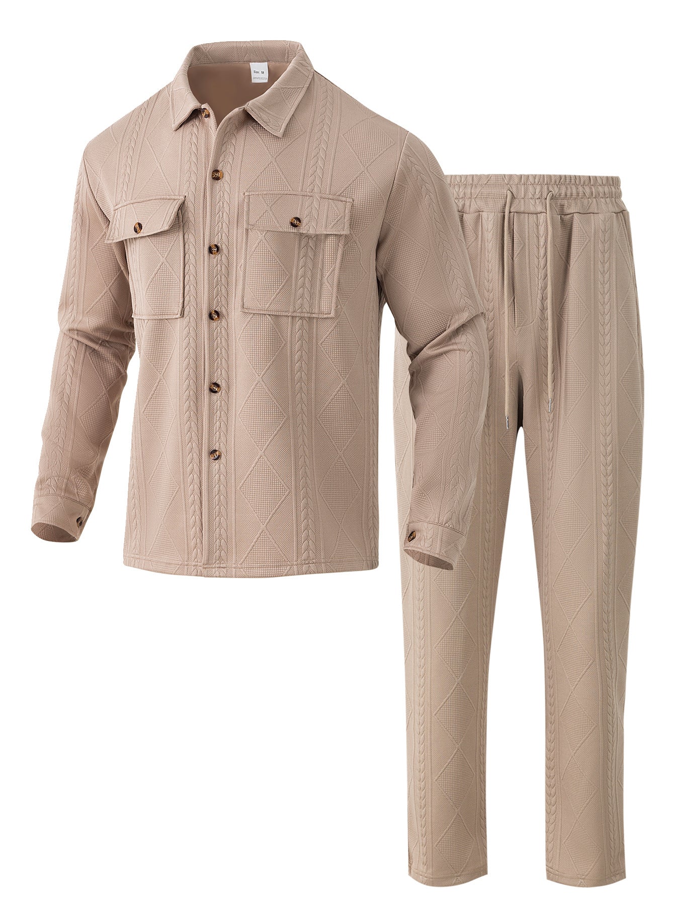 Men's stylish tracksuit with patterned top and elastic waistband Skorter