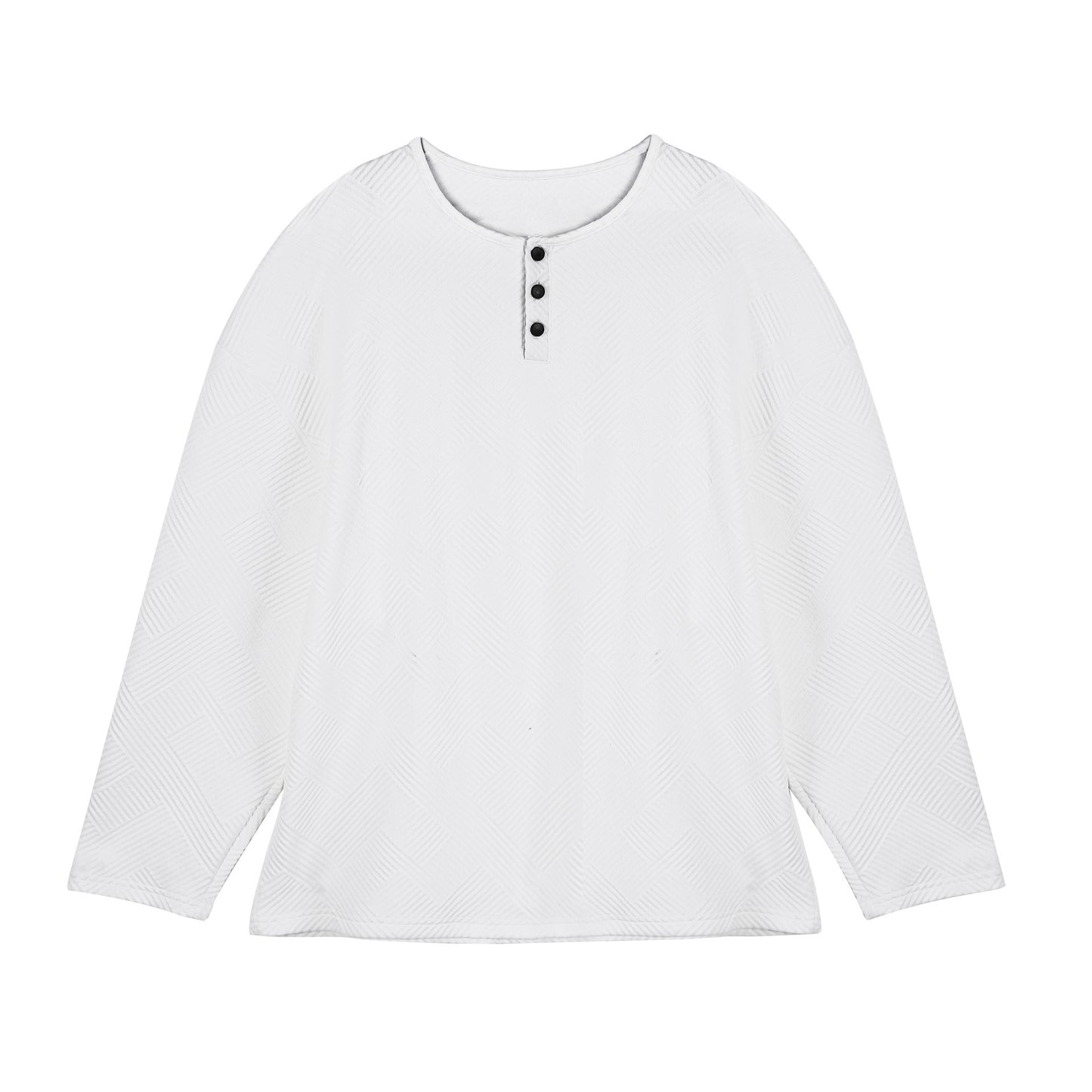 Men's long-sleeve shirt with button-down collar and textured pattern Skorter