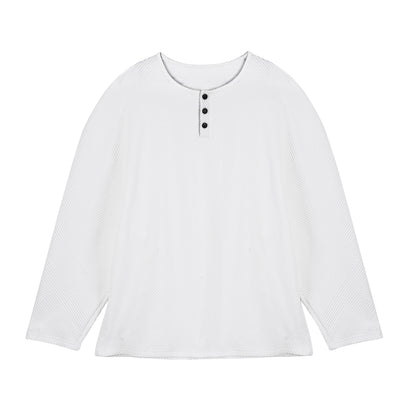 Men's long-sleeve shirt with button-down collar and textured pattern Skorter