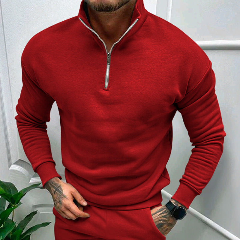Men's sweatshirt with stand-up collar and zipper Skorter