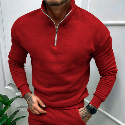 Men's sweatshirt with stand-up collar and zipper Skorter