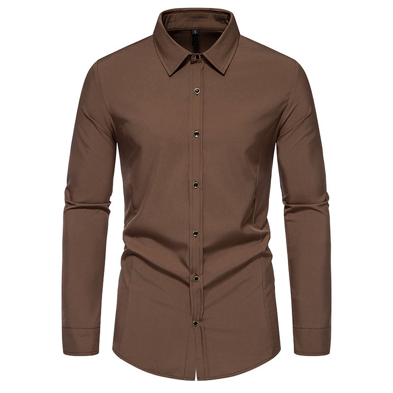 Men's fashionable long-sleeve shirt with elegant cut Skorter