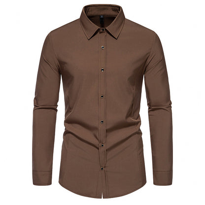 Men's fashionable long-sleeve shirt with elegant cut Skorter