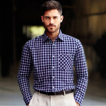 Men's Checked Cotton Shirts Skorter