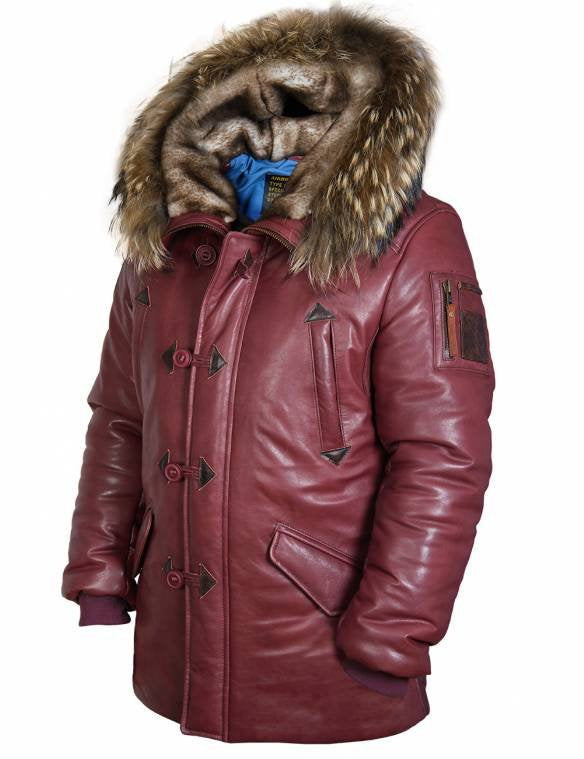 Men's winter parka with luxurious faux fur collar and warming lining Skorter