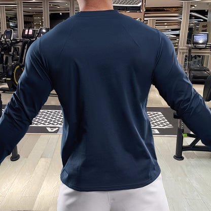 Men's Athletic Long Sleeve Shirt with Innovative Moisture Regulation Skorter