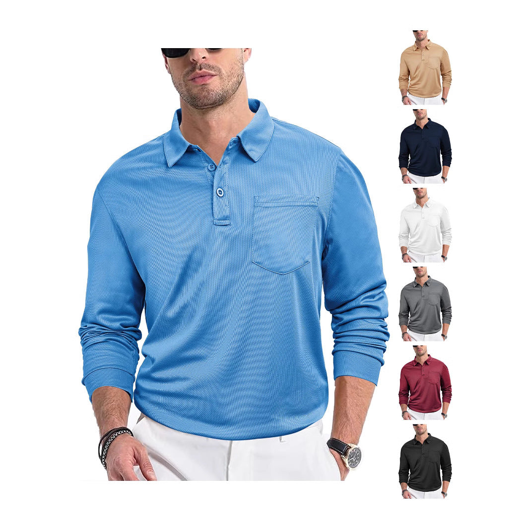 Men's polo shirt with modern structured design and practical chest pocket Skorter