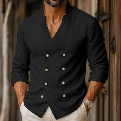 Men's stylish shirt with double button placket Skorter