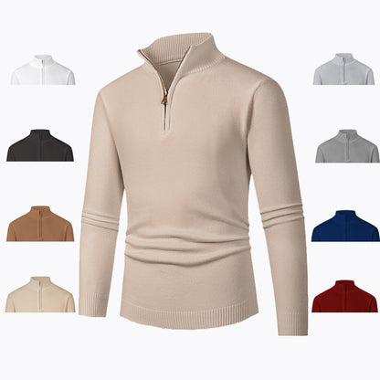 Men's pullover with high collar and zipper Skorter