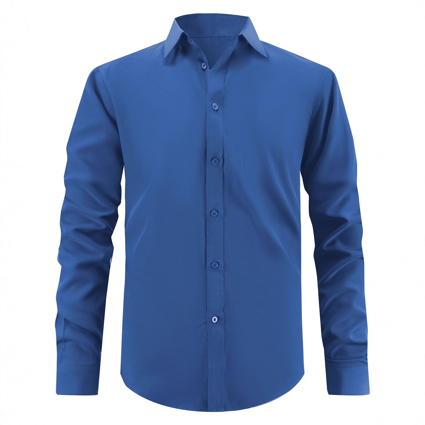 Men's stylish long-sleeve shirt with smooth texture and classic collar Skorter