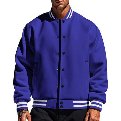 Men's Sporty College Jacket with Fashionable Collar Skorter