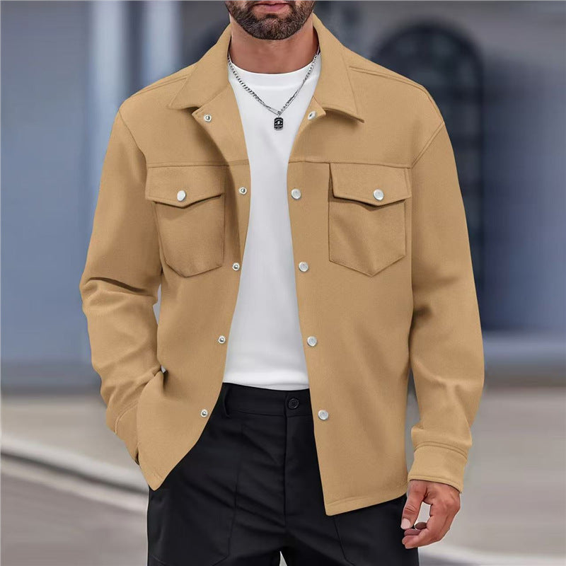 Men's versatile leisure jacket with modern pockets and button details Skorter
