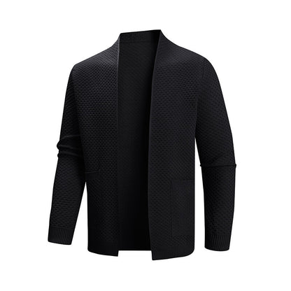 Men's cardigan with textured design and practical pockets Skorter