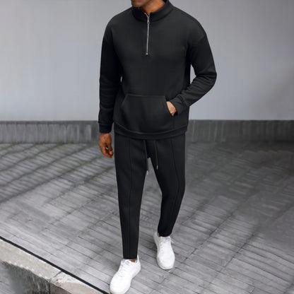 Men's tracksuit with high collar and practical pocket Skorter