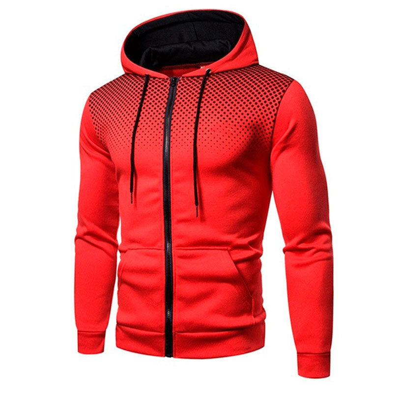 Men's sporty hoodie jacket with full zip and practical pockets Skorter