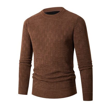 Men's stylish knitted sweater with unique textured design Skorter