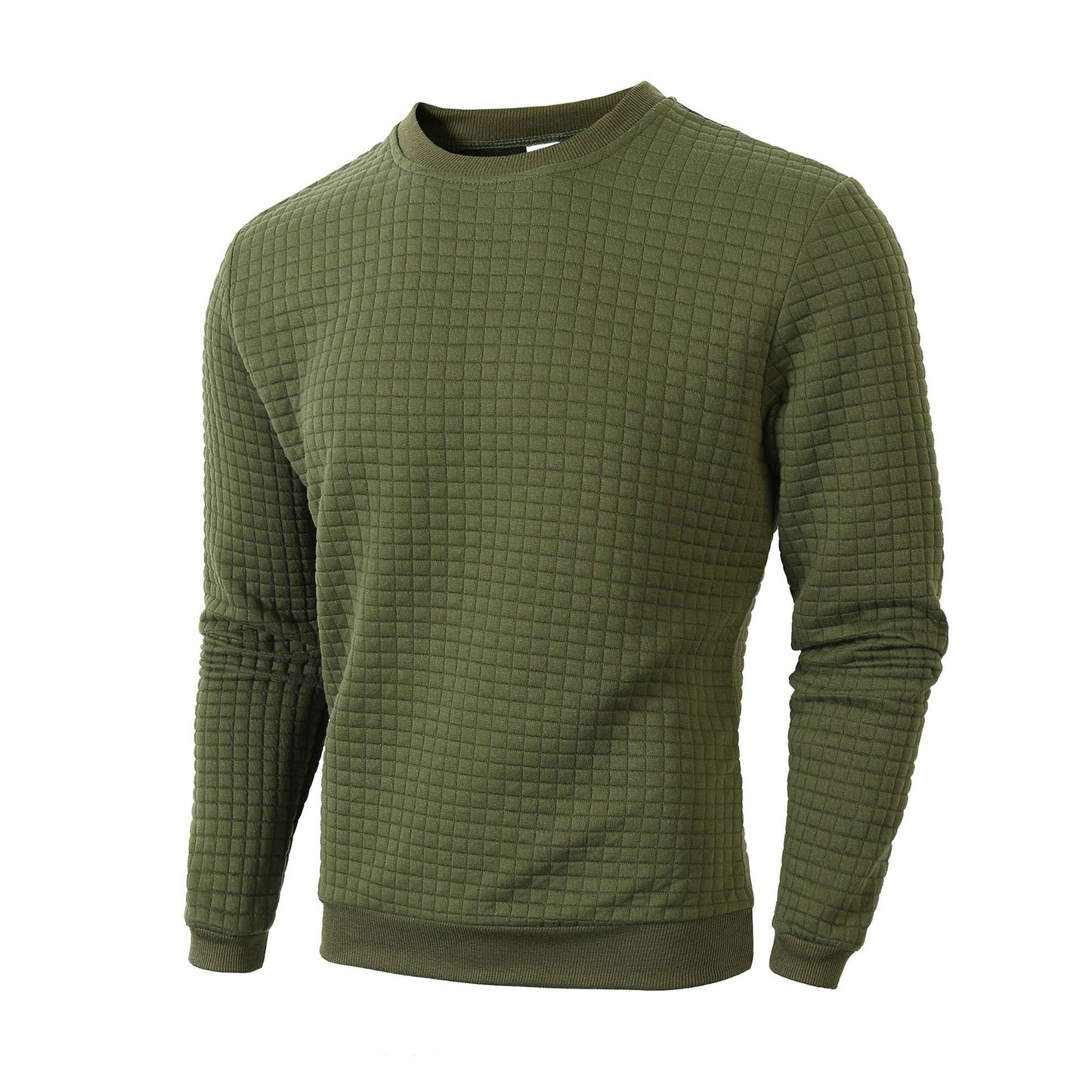 Men's sweater with textured design and round neckline Skorter