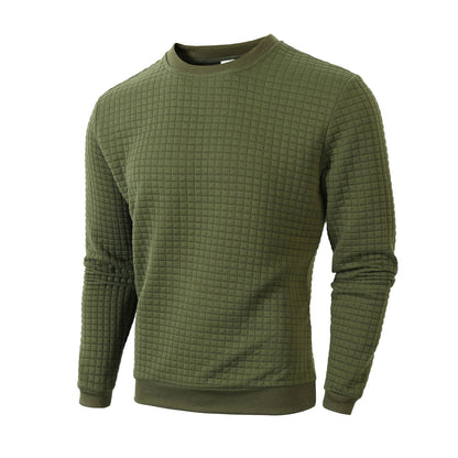 Men's sweater with textured design and round neckline Skorter