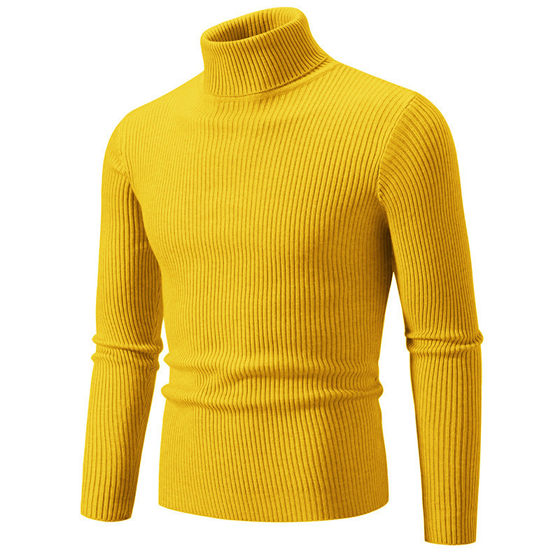 Men's turtleneck sweater made of fine ribbed material Skorter