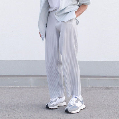 Men's stylish pleated chinos with elastic waistband Skorter