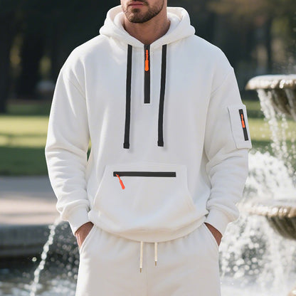 Men's sporty hoodie with practical pockets and stylish zipper Skorter