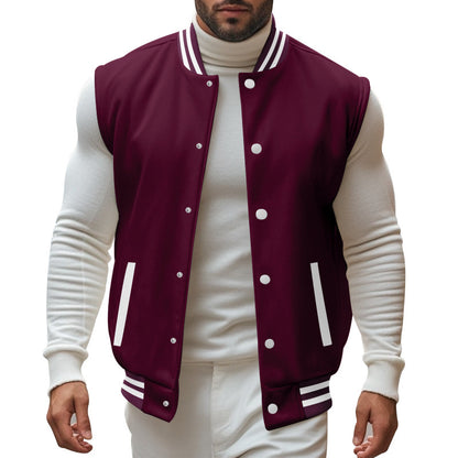 Men's casual vest in sports style with snap button closure and side insert pockets Skorter