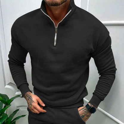 Men's sweatshirt with stand-up collar and zipper Skorter